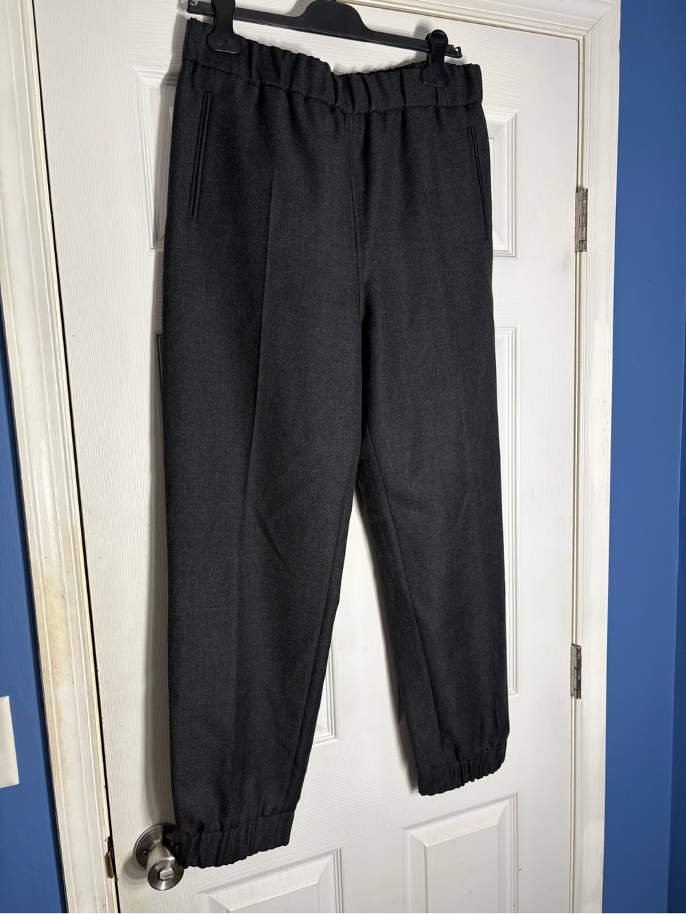 Ganni Black Elastic-Waist Joggers